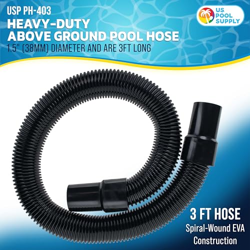 U.S. Pool Supply 3 Foot Heavy-Duty Above Ground Pool Hose, 1.5" - photo 12