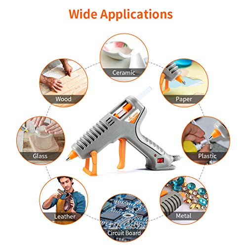 Hot Glue Gun, Volador 60W Anti-Drip Hot Melt Glue Gun Kit with 12PCS Glue Sticks for DIY Arts Crafts Sealing Hobbies Home Repairs