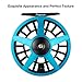 Piscifun Aoka Fly Fishing Reels with Cork/Teflon Disc Drag System 5 6 wt Blue