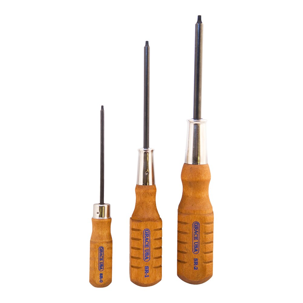 Grace USA Square Recess Screwdriver Set SR3 Gunsmithing Screwdrivers 3 piece