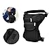 Groupcow Motorcycle Riding Outdoor Canvas Waist Pack Drop Leg Bag (Black)