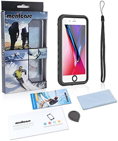 Amazon Co Jp Merit Iphone6plus Iphone6s Plus 防水ケース リング付き スタンド機能 防水 防塵 耐衝撃 Ip68 アイフォン6s プラス 防水ケース 防水カバー Iphone6plus 6splus ブラック 家電 カメラ