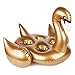 SunnyLife Women's Inflatable Gold Swan Drink Holder, Gold, One Size