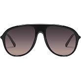 QUAY Chart Topper Aviator Sunglasses for Women | In Black &amp; Dark Tort. Bonus kit: cleaning spray, cloth, screwdriver &amp; mirror.