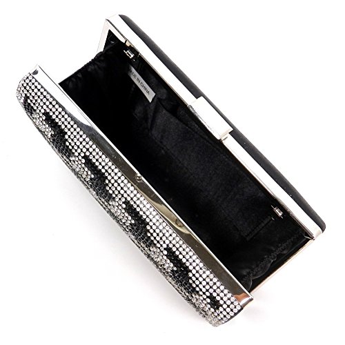 2Chique Boutique Women's Rhinestone Houndstooth Evening Bag