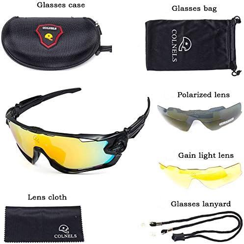 HZLWZZ Men's and women's outdoor sports sand-proof bicycle sunglasses New goggles riding glasses goggles,Black