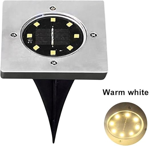 Yunt 4 Stuck Led Solar Bodenleuchten 4 Eckig Bodenstrahler Ip44 Wasserdicht Aussenleuchte Bodeneinbauleuchte Ausse Spike Beleuchtung Fur Pfad Garten Landschaft Hof Auffahrt Rasen Warmweiss Amazon De Beleuchtung