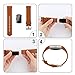For Fitbit Charge 2 Band With Metal Clasp, Premium Soft Genuine Leather Wristband Strap Replacement Watch Band for Fitbit Charge 2 Smart Fitness Tracker Brown