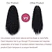 Stamped Glorious 22 Inch Curly Ponytail Extension Long Curly Drawstring Ponytail for Women Synthetic Corn Wavy Drawstring Ponytail Extensions Hair Pieces for Women(1B)