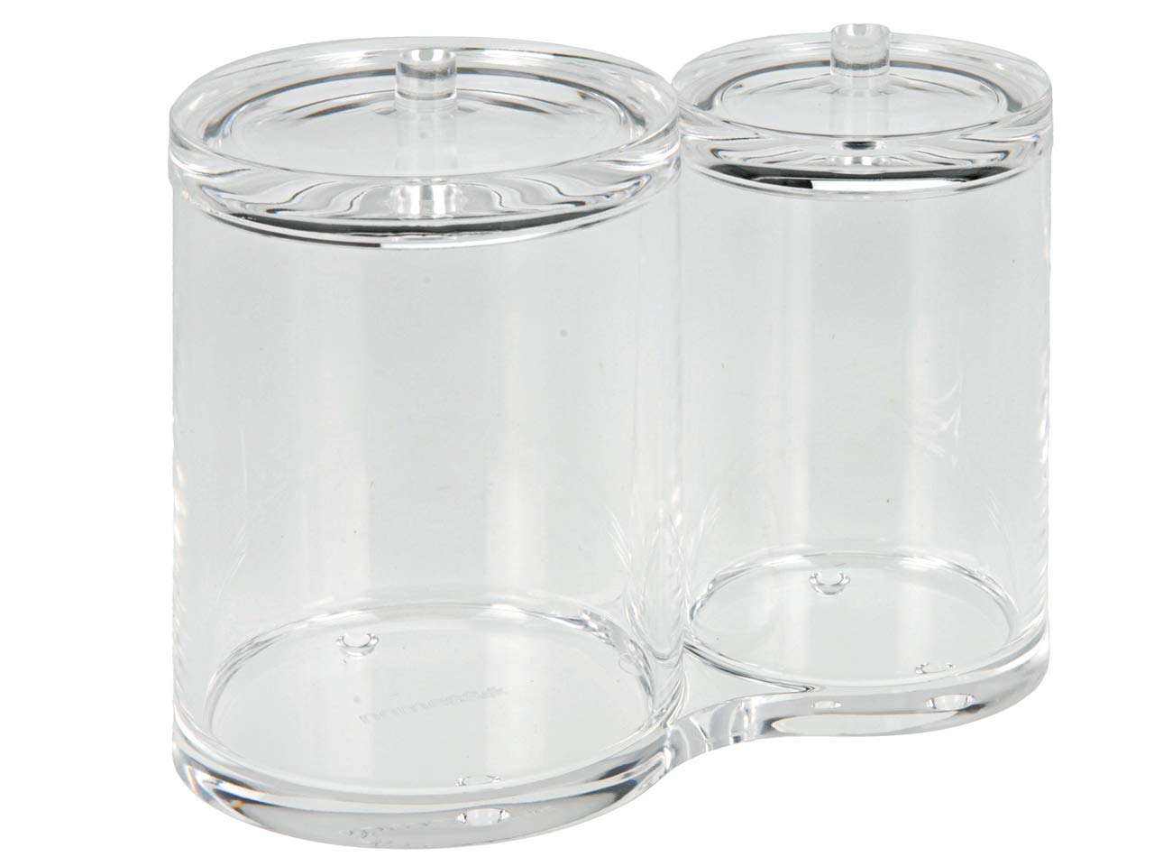 Cotton Pad and Ear Bud Holder Clear Acrylic Cosmetic Organiser