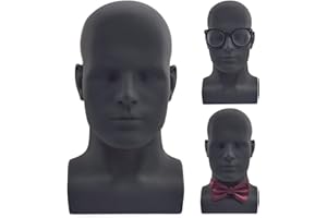 FanLin Male Mannequin Head Professional Manikin Head for Display Wigs Hats Headphone Mask Sunglasses Jewelry and Scravat Disp