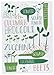 Now Designs Printed Floursack Kitchen Towels, Set of Three, Green Thumb Print