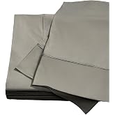 SHEEX Midnight Label Cooling Sheet Set, Queen, Stone | Moisture-Wicking, Wrinkle-Free, Breathable Cooling Fabric, 1 Flat Sheet, 1 Fitted Sheet, 2 Pillowcases, Sleep Aid