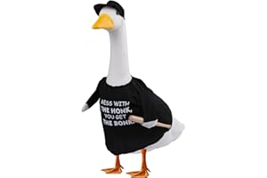 CAMDUCK Porch Goose Outfit Costume Mess with The Honk You Get The Bonk Baseball Goose Clothes with Wood Bat Warning Porch Sign for Plastic Cement Goose Statue Garden Lawn Yard Patio Outdoor Decor