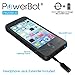 [MFi Apple Certified] PowerBot PB2200 2200mAh iPhone 5 Battery Charger Case Extended External Charging Battery Pack Cover 100% Capacity, Slim Fit Design, Full Body Armor Protection, Precision Cutout