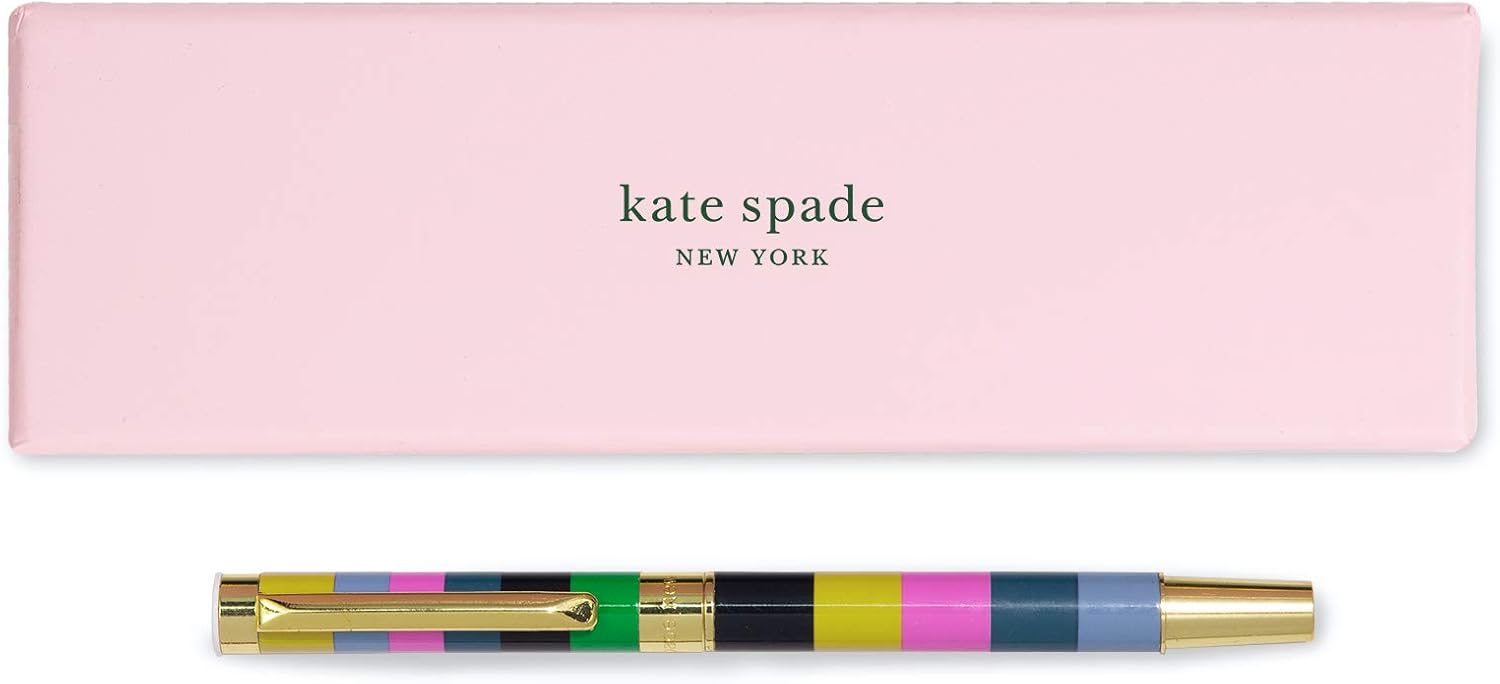 Kate Spade New York Black Ink Ballpoint Pen with Reusable Gift Box