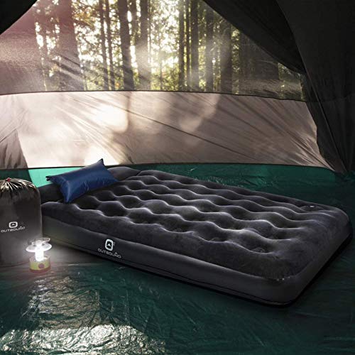 Outbound Queen Air Mattress with Builtin Foot Pump and Pillow