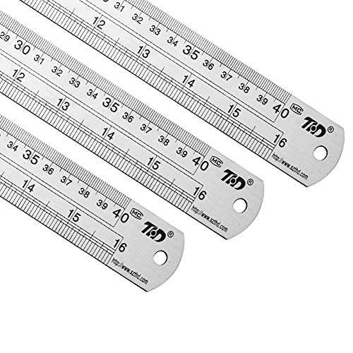 Ruler Metal Straight Edge Ruler Stainless Steel Ruler 16 Inch Ruler Set