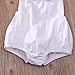 One-piece Summer Sequins Cute Newborn Baby Girl Romper Jumpsuit Backless Bodysuit Outfits Sunsuit (3-6months, White)