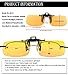 Duco Clip on Rimless Ergonomic Advanced Computer Glasses with Yellow Lens for Myopia 8010