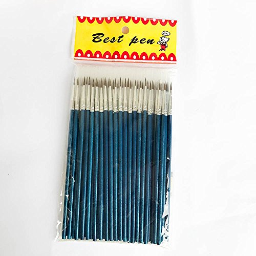 [60 Pack]Pointed Round Painting Brush,Hand Made Thread Drawing Brush,Detail Paint Brush for Acrylic, Oil and Watercolor (M(#00)) - Thumbnail 7