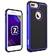 OEAGO iPhone 8 Plus Case, iPhone 7 Plus Case [Drop Protection] [Shock Proof] Hybrid Dual Layer Rubber Plastic Impact Defender Rugged Hard Case Cover Shell for Apple iPhone 8 Plus / 7 Plus - Blue