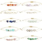 SHINUS BOHO Colorful Beaded Bracelet Stack for Women,Handmade Bohemian Small Beads Adjustable Braided String Stackabel Bracelets Set Minimalism Jewelry Gift Friendship