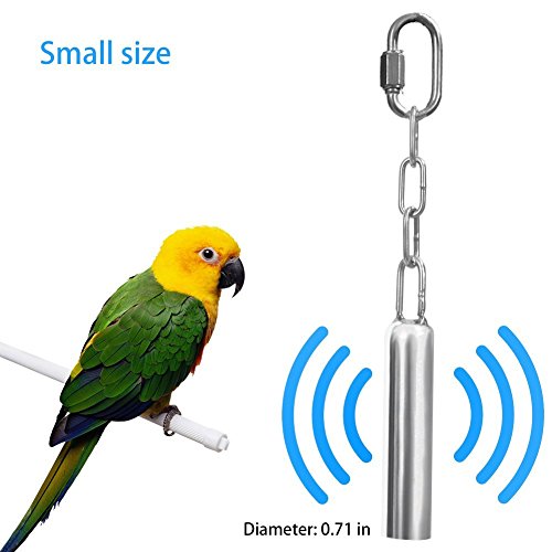 image for AUOON Parrot Toys Stainless Steel Bell Toys for Parrot, African Grey, 