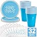 Boy Baby Shower Party Supplies for 32 Guests (Blue) Includes: Paper Plates, Luncheon Napkins, 12 oz Cups, Classy and Stylish Light Blue Design