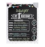Little Blossoms by Pearhead First Birthday Photo Sharing Chalkboard, Black