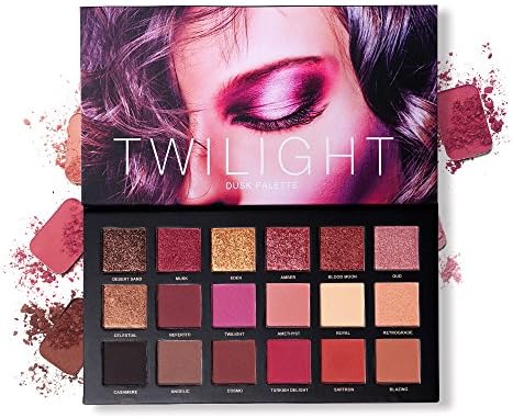 18 Colors Eye Shadow Makeup Palette WicLian Matte Shimmer Pigmented Twilight And Dusk Eyeshadow Powder