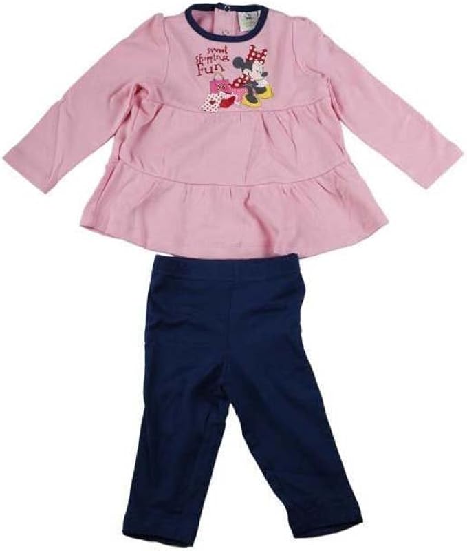 Minnie Ensemble Deux Pieces Tee Shirt Manche Longue Et Pantalon Bebe Fille Rose Amazon De Bekleidung
