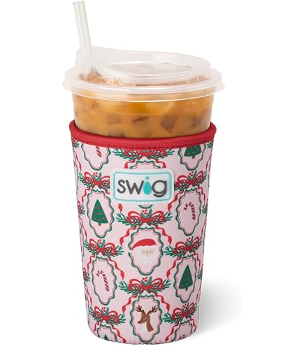 Swig Life Medium Iced Cup Coolie - Neoprene Insulator For 22oz Cups (Saturdays In Oxford)