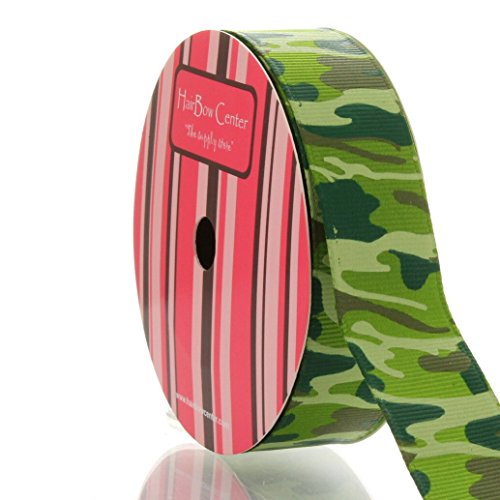 7/8" Green Camo Grosgrain Ribbon 25yd