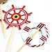 SUNBEAUTY 48pcs Nautical Theme Cupcake Toppers Food Fruit Picks Ocean Birthday Baby Showers Event Party Decoration