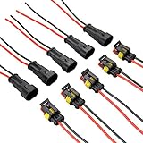 MUYI 5 Kit 2 Pin Way 20-16 AWG Waterproof Connector Wire Harness IP67 AMP Supers