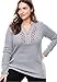 Woman Within Women's Plus Size Embroidered Thermal Henley Tee