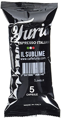 Caffe Furia IL SUBLIME, Italian Coffee Capsules for Nespresso Espresso Makers (50 Count)
