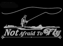 Not Afraid to Fly Upstream Images Silver Vinyl Wildlife Car Truck Window Decal Sticker
