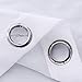 Bermino Faux Linen Sheer Curtains Voile Grommet Semi Sheer Curtains for Bedroom Living Room Set of 2 Curtain Panels 54 x 84 inch Light Brown Gradient