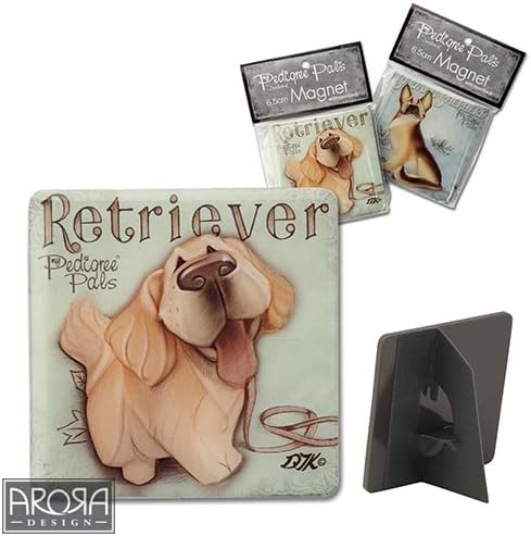Golden Retriever Dog 8609 Square Fridge Magnet - My Pedigree Pals
