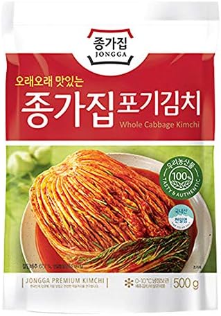 Chongga Pog Gi (Whole Cabbage) Kimchi in Pack 500g (Pack of 5)