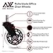 AXL Wheels for Office Chairs 3 inch PU Rollerblade Style casters (Set of 5), Safe for All Hardwood Floors, Black/Clear