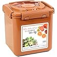 e-jen Premium Kimchi, Sauerkraut Container Probiotic Fermentation with Inner Vacuum Lid (Earthenware Brown, 1.6 gal/ 6.4L)
