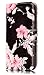 S6 Phone Case Wallet, Galaxy S6 Case, JanCalm Flower Pattern Premium PU Leather Wallet [Card/Cash Slots] Stand Magnetic Flip Folio Cover for Samsung Galaxy S 6 + Crystal Pen (Black/Flower)