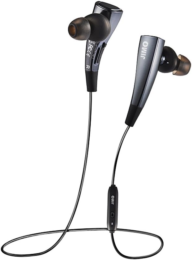 Bluetooth Headphones Magnet Snap Wireless Earbuds w/Mic, Sweatproof, Bluetooth 4.1 8 Hours, Noise Cancelling Earphones, for Sports, Running Yoga Gym Workout, Travel (Carbon Black) Headsets