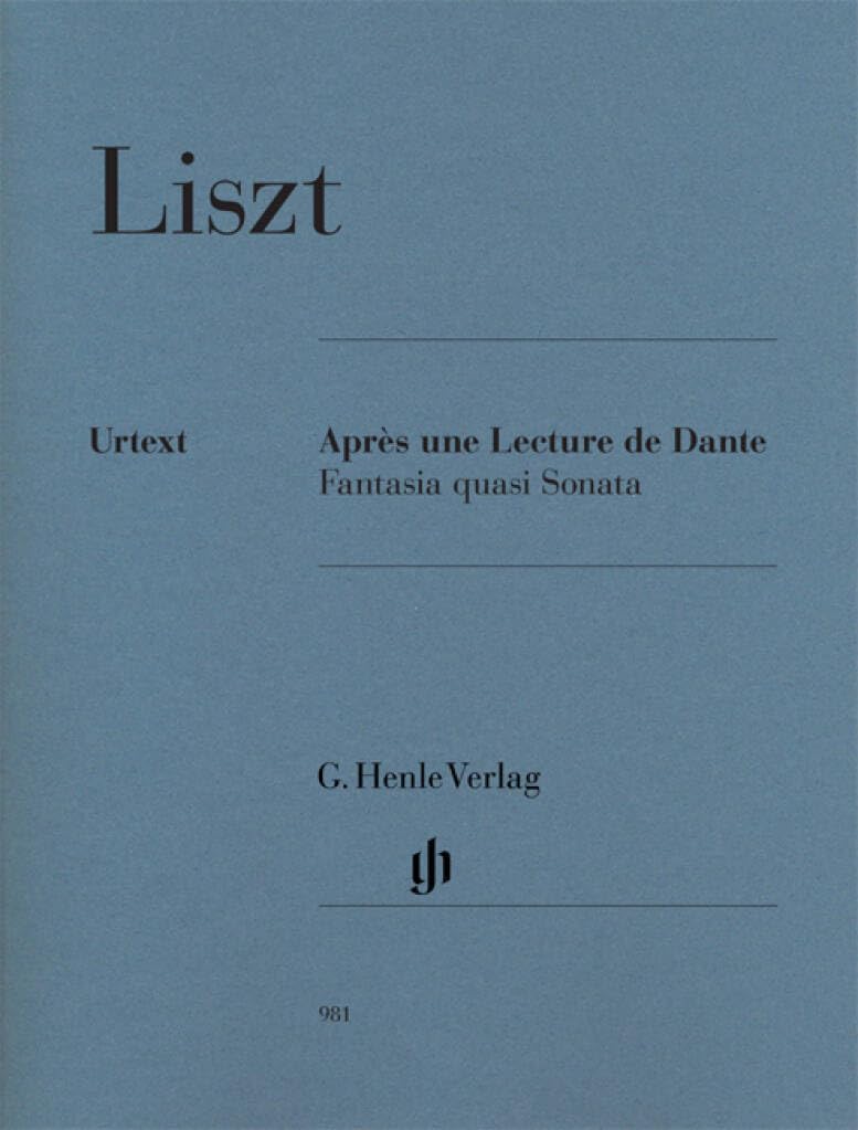 Après une Lecture de Dante - Fantasia quasi Sonata - Piano - (HN 981): Instrumentation: Piano solo