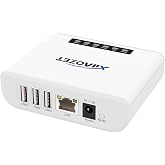 Xiiaozet LK300EW Wireless USB Device Server, 3-Port USB2.0 Sharing | Support printers, scanners and USB devices over Ethernet or WiFi; supports Windows, Mac and Linux.