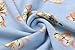 Aphratti Womens 3/4 Sleeve Faux Wrap Maxi Dress Floral Fit Flare V Neck Long Dresses Sky Blue Large