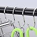 ShineMe Premium 2 Pack Dual S Shaped Hooks Stainless Steel Home Office Bath Coat Caps Towel Hanger, Kitchen Spoon Pan Pot Holder Rack for Door Shelf Storage Organizer (2 Pack)